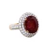 Image 1 : 18KT Rose Gold 9.53ct Tourmaline and Diamond Ring