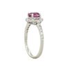 Image 3 : Platinum 1.38ct Rare Purple-Pink Sapphire and Diamond Ring GIA Appraised