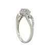 Image 3 : 14KT White Gold 1.12ctw Round Brilliant Cut Diamond Engagement Ring