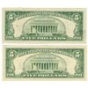 Image 2 : 1963 $5 Red Seal Note Lot of 2