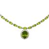 Image 2 : 14KT White Gold 31.28ctw Peridot and Diamond Necklace
