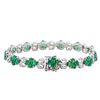 Image 2 : 14KT White Gold 8.43ct Emerald and Diamond Bracelet