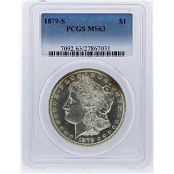 1879-S Morgan Silver Dollar Coin PCGS Graded MS63