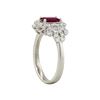 Image 3 : Platinum 0.64ct Rare Unheated Ruby and Diamond Ring GIA Appraised