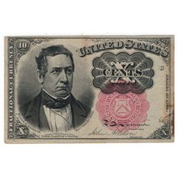 1874 10 Cent Red Seal Fractional Currency