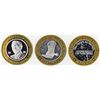 Image 2 : Lot of (3) Assorted  $10 Casino Gaming Token .999 Fine Silver Limited Edition