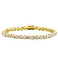 18KT Yellow Gold 11.48ctw Diamond Tennis Bracelet