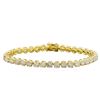 Image 1 : 18KT Yellow Gold 11.48ctw Diamond Tennis Bracelet