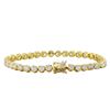 Image 2 : 18KT Yellow Gold 11.48ctw Diamond Tennis Bracelet