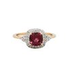 Image 2 : 14KT Rose Gold  0.90ct Tourmaline and Diamond Ring