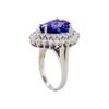 Image 3 : 14KT White Gold 5.68ct Tanzanite and Diamond Ring