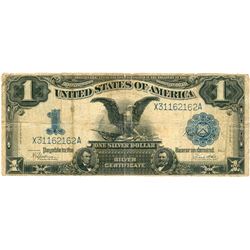 1899 $1 Black Eagle Silver Certificate US Currency Bank Note