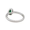 Image 3 : 14KT White Gold 0.45ct Emerald and Diamond Ring