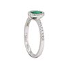 Image 4 : 14KT White Gold 0.45ct Emerald and Diamond Ring