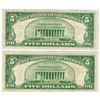 Image 2 : 1928 $5 Red Seal Note Lot of 2