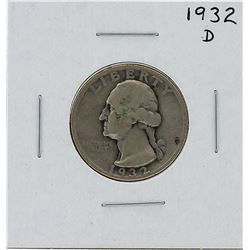 1932-D Washington Quarter Key Date Silver Coin
