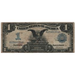 1899 $1 Black Eagle Silver Certificate US Currency Bank Note