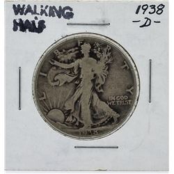 1938-D Walking Liberty Half Dollar Silver Coin