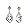Image 1 : 18KT White Gold 1.92ctw Black Diamond and White Diamond Earrings