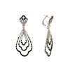 Image 2 : 18KT White Gold 1.92ctw Black Diamond and White Diamond Earrings