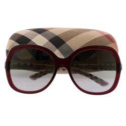 Maroon Burberry Sunglasses