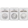 Image 1 : 3 Coin Set 2008-2010 Silver Eagle Coins NGC MS69