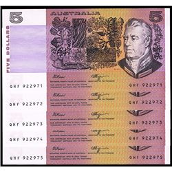 Australia, Five Dollars, Fraser/Higgins (1992) QHF 922971/75 (R.212)