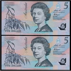 Australia, Five Dollars, Fraser/Cole (1992) EA 93 514970/71 (R.216L)
