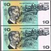 Image 2 : Australia, Ten Dollars, Knight/Wheeler (1976) TKA 720519/20 (R.306b)