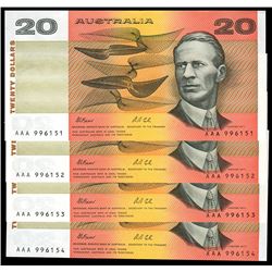 Australia, Twenty Dollars, Fraser/Cole (1991) AAA 996151/54 (R.413i)
