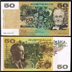 Australia, Fifty Dollars, Phillips/Wheeler (1973) YAA 536701 (R.505F)