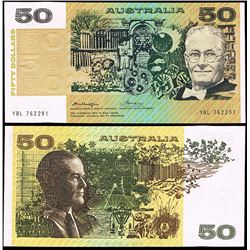 Australia, Fifty Dollars, Knight/Wheeler (1976) YBL 762291 (R.506a)
