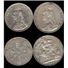 Great Britain, Double Florin and Crown, Queen Victoria, 1889 (S.3923, 3921)