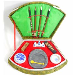 VINTAGE JAPANESE WRITTING SET IN ORIGINAL CASE