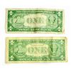 Image 2 : LOT OF 2 ONE DOLLAR SILVER CERTIFICATES - BLUE SEAL
