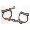 Image 1 : FOLSOM PRISON CAST IRON HANDCUFFS W/ KEY