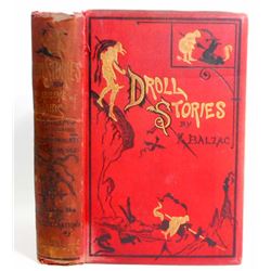ANTIQUE "DROLL STORIES" HARDCOVER BOOK - GUSTAVE DORE