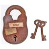 Image 1 : CAST IRON CSA PADLOCK W/ KEYS