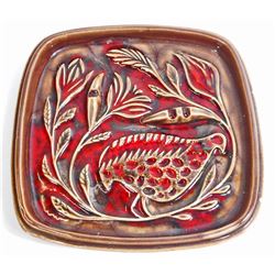 VINTAGE RED WING USA POTTERY ASHTRAY