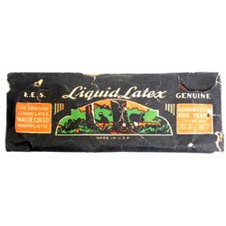 VINTAGE LIQUID LATEX CONDOM ADVERTISING PACKAGE