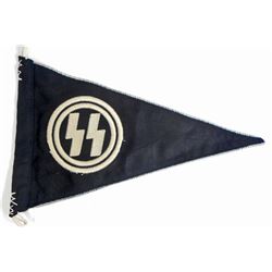 GERMAN NAZI WAFFEN SS SHULTZ STAFFEL OFFICERS STAFF CAR PENNANT