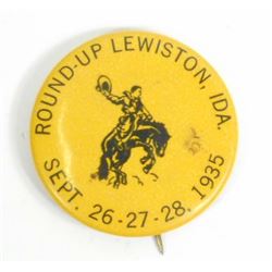1936 LEWISTON IDAHO ROUND-UP CELLULOID PINBACK BUTTON
