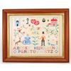 Image 1 : C. 1960S ALPHABET CROSS STITCH SAMPLER - FRAMED