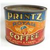 Image 1 : VINTAGE PRINTZ ROYAL COFFEE ADVERTISING TIN