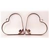 Image 1 : LOT OF 2 C. 1940'S HEART-SHAPED TIN CANDLE HOLDERS