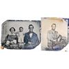 Image 1 : LOT OF 2 ANTIQUE TIN TYPE PHOTOS - BOTH APPROX. 3" BY 2"