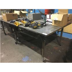 5' X 12' STEEL ROLLING WORK BENCH