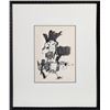 Image 1 : Shlomo Koren, Surrealist Abstract (13) Ink and Wash Drawing