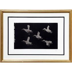 Five Birds in Flight, Etching