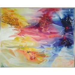 Lamont Ferguson, Primary Abstract, Fused Plastic on Panel